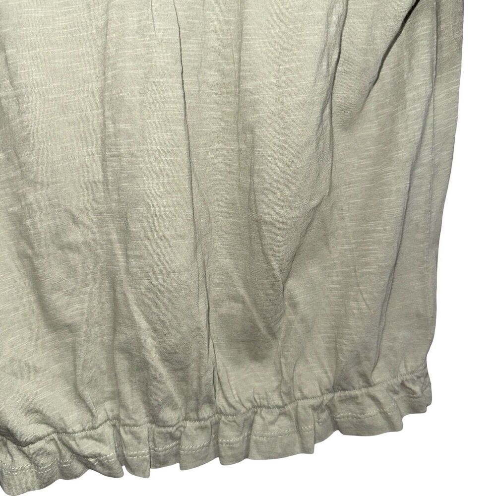 NWT Lucky Brand Top Medium Blouse Green Cotton Lace Short Sleeve Peasant Boho - Picture 3 of 14